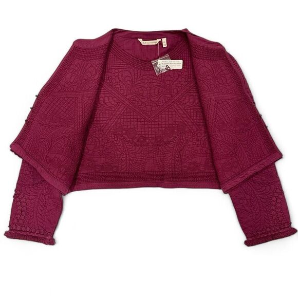 NWT Soft Surroundings Quilted Cropped Jacket Sz PM Boho Western Cottagecore - Picture 3 of 12